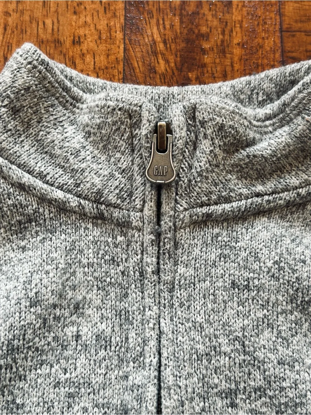 GAP sz 3 Years Toddler Gray Zip Knit Sweater